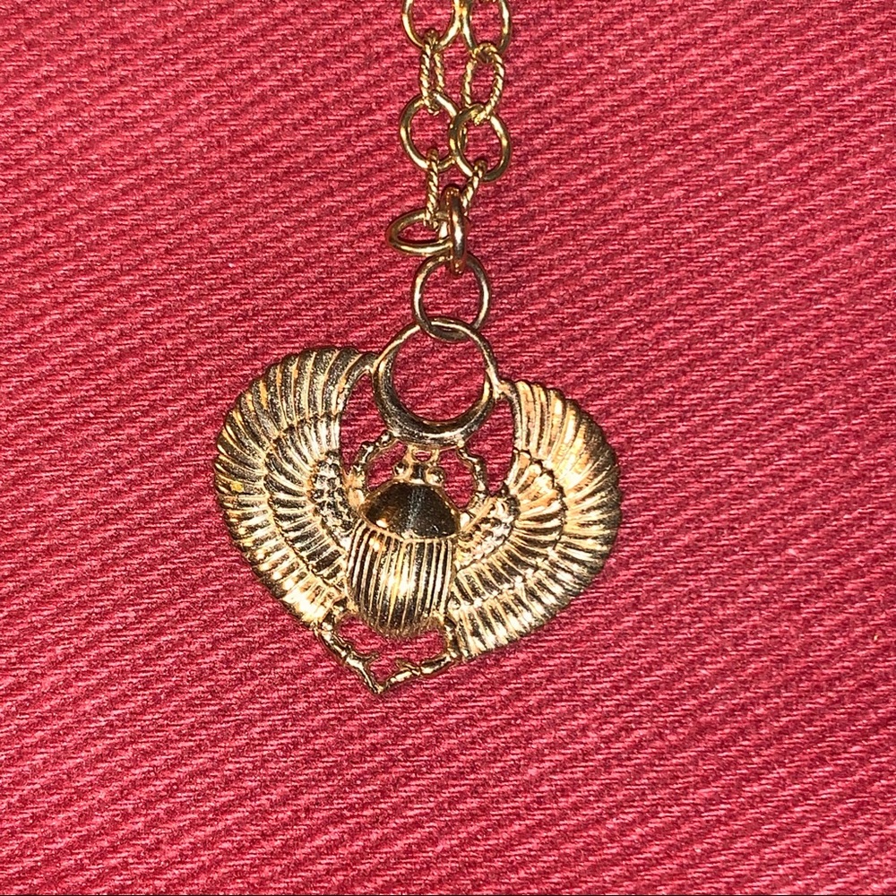 Sacred Scarab Gold Necklace
